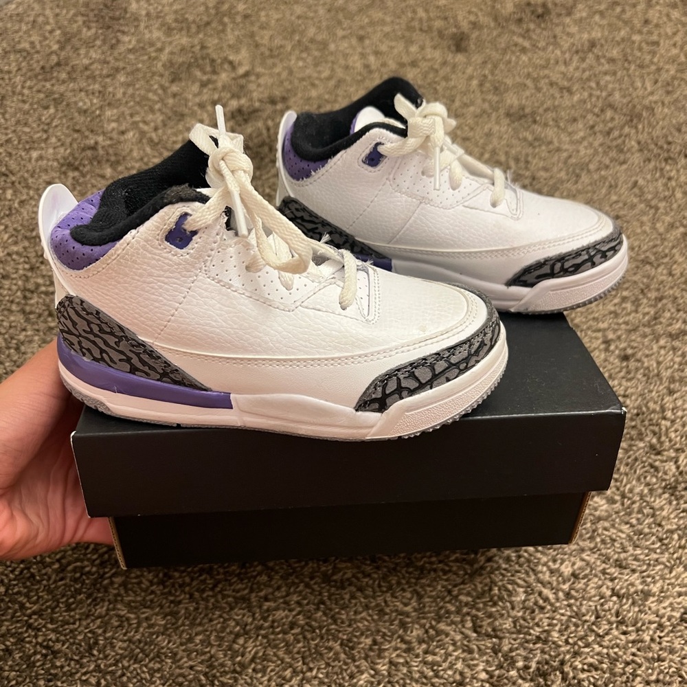 Toddler Air Jordan 3 Retro TD 'Dark Iris' size 9c